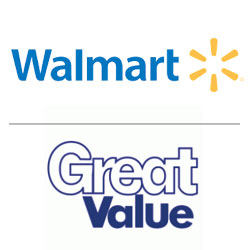 Walmart logo, Great Value logo