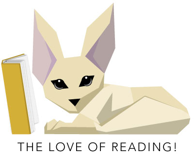 Fen the fennec fox reading his book.