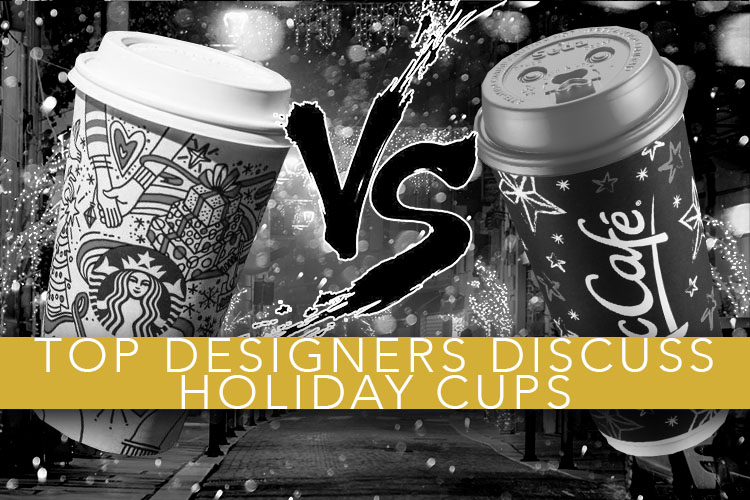 Top Designers Discuss Holiday Cups. The Starbucks 2017 Holiday cup vs. The McCafe 2017 Holiday Cup.