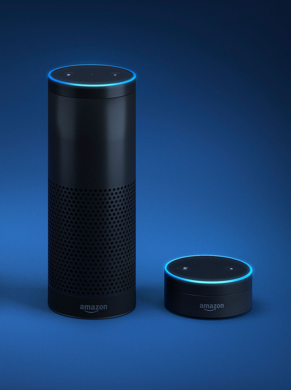 Amazon Echo Plus, and Amazon Echo Dot smart speakers