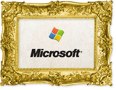 The old Microsoft logo