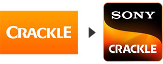 The old Crackle logo and new Sony Crackle logo