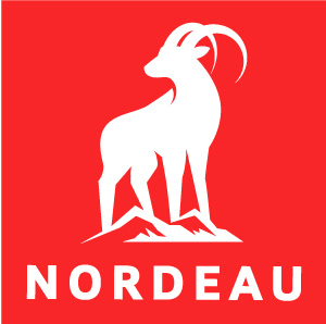 The logo of Nordeau, the ski brand.