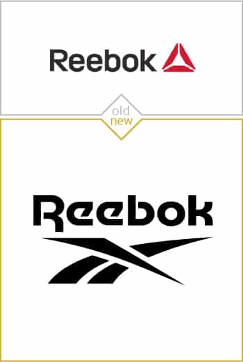 Old and new logo design of Reebok