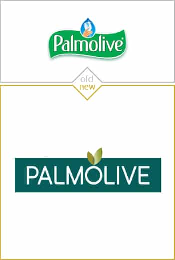 Old and new logo design of Palmolive