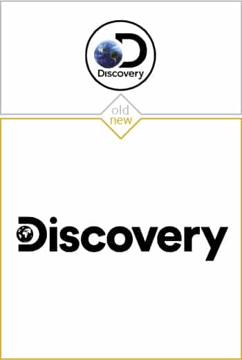 Old and new logo design of Discovery Channel