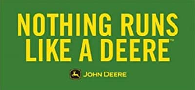 Nothing runs like a Deere. John Deere.