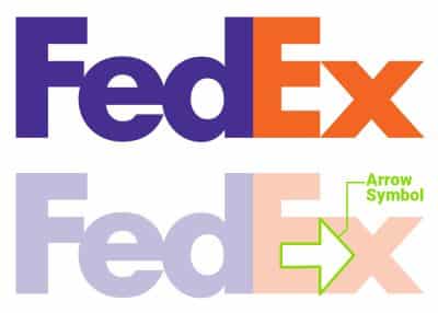 FedEx logo and the hidden arrow between the "E" and "X"