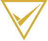 Gold triangle with a check mark inside