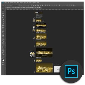 Social media graphics template for Photoshop