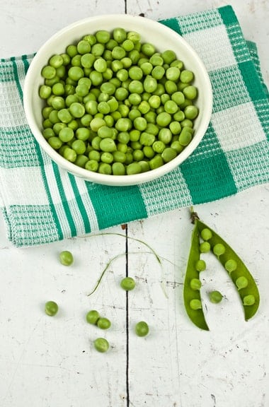 Peas in a bowl